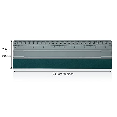 Gomake Vinyl Wrap Squeegee for Vinyl with Ruler and Micro-Fiber Felt Edge Vinyl Applicator Squeegee Sign-Making Graphic Wallpaper Film Installation Gomake