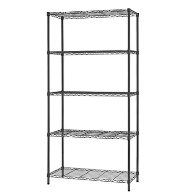 14" D×36" W×72" H Wire Shelving Unit Commercial Metal Shelf with 5 Tier Adjustable Layer Rack Strong Steel for Restaurant Garage Pantry Kitchen
