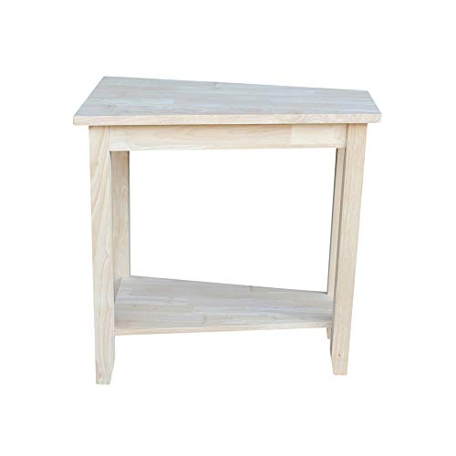 International Concepts Unfinished Keystone Accent Table, 4 in W x 16 in D (Long) -9 in D (Short) x 24 in H International Concepts