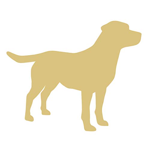 Lab Cutout Unfinished Wood Dog Puppy Animal Shelter Decor Pet Store MDF Shape Canvas Style 1 (6") Diverse Woodworking