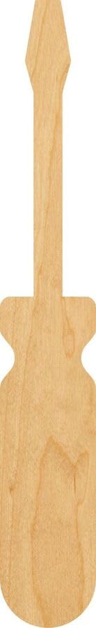 3 Pcs Screwdriver Supply 3" Wooden Shape Ornaments Unique Unpainted Smooth Surface Unfinished Laser Cutout Wood Sheets Boards for Crafts 1/8 Inch Generic