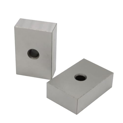 Nakkaa 1-2-3 Blocks Set Matched Pair 23 Holes .0002" Squareness Hardened Steel Setup Blocks Ultra Precision Machinist 1"x2"x3" Blocks for Machinist Nakkaa