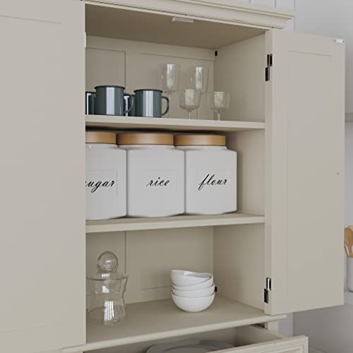 homestyles Dover 71.5 Inches High by 30 Inches Wide with Drawer and Adjustable Shelves White. homestyles