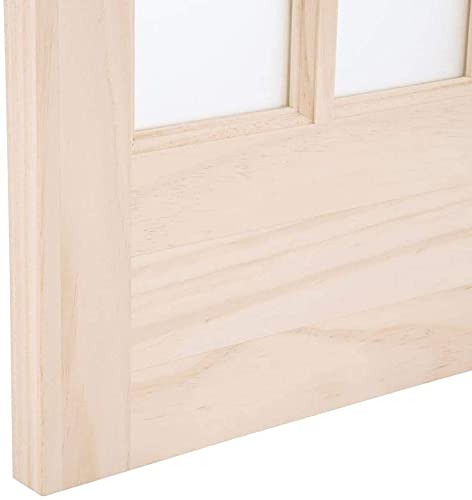LTL Home Products 872530 Classic French Traditional Divided Glass French Bifold Intior Wood Door, 36" x 80" Unfinished Pine LTL Home Products