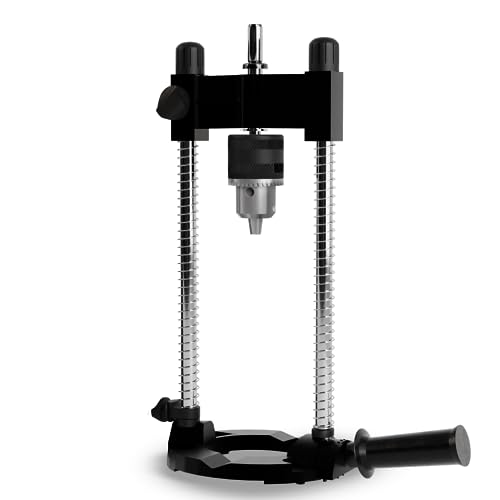 Pop's Choice Portable Drill Guide/Press for Drilling, Multi-Angle Guide Attachment Holder For 1/4 Inch and 3/8 Inch, with Chuck, Black POP'S CHOICE