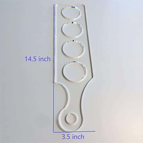 Clear Acrylic Flight Paddle Template, Woodworking Router Template, Modern Beer Flight Template Phocaea