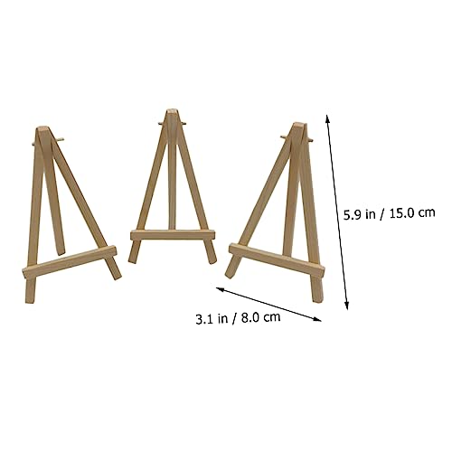 VILLCASE 1 Set Christmas Decoration Wood Chips School Projects Supplies Mini Wood Display Easel Craft Wood Circles Mini Easel Ornament Weddings Table VILLCASE