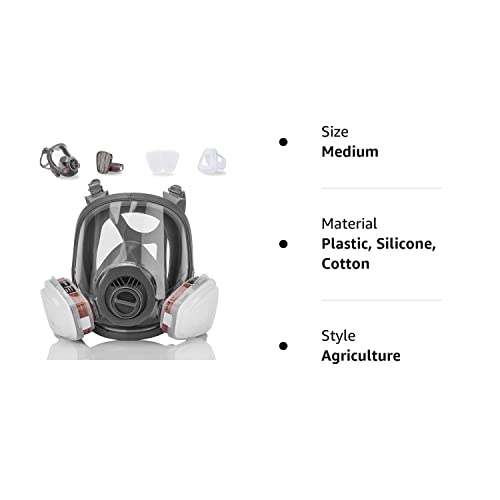 FNWD Reusable Full Face Mask with Activated Carbon Air Filter, Protect Against Gas,Paint,Dust,Chemicals and Other Work Protection(for 6800) None Brand