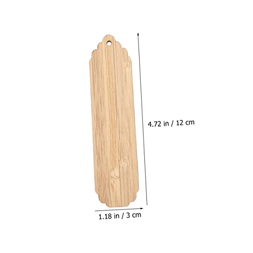 LALAFINA 30 Sets Wooden Blank Bookmark Unfinished Wood Tags Wooden Craft Bookmark Blank Bookmark with Holes Bamboo Gift Tags Wood Gift Tag Reading LALAFINA