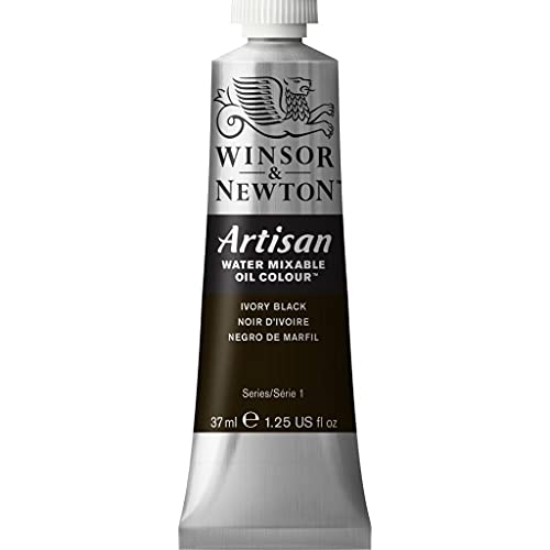 Winsor & Newton Artisan Water Mixable Oil Colour, 1.25-oz (37ml), Ivory Black Winsor & Newton