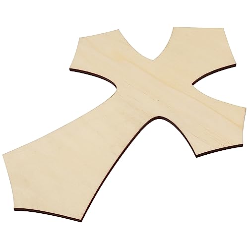KEILEOHO 12 PCS Unfinished Wooden Cross, Cross Wood Cutouts, Wooden Crosses for Crafts, Halloween and Christmas Decorations, 3/16 x 11.8 x 8.8 Inch KEILEOHO