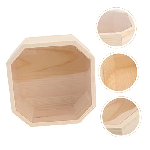 TEHAUX 1pc Box Wooden Box Jewelry Organizer Tray Jewelry Gift Boxes for Earrings Craft Wood Crates Jewelry Gift Chest Wood Treasure Chest Kids TEHAUX