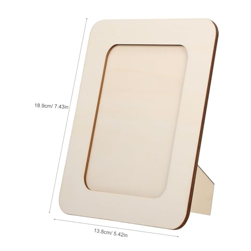 MAGICLULU 6Pcs 6 DIY art frame wooden clay decorate bulk stand wood DIY photo frame wooden picture frame postcard picture frame crafts unfinished MAGICLULU