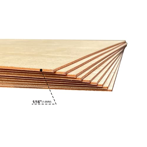 9 Pack 1/16 X 9 X 12 Inch Thin Basswood Plywood Sheets for Crafts Cregugua