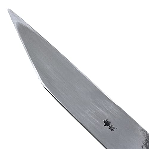 KAKURI Kiridashi Knife Right Hand 21mm, Professional Razor Sharp Hand Forged Japanese Carbon Steel Blade Hammered Pattern for Woodworking, Marking, KAKURI