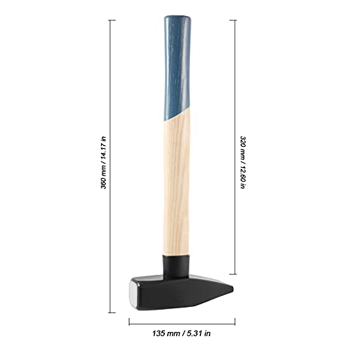 2 PCS 2 Lbs Blacksmith Hammer, 2 Pound Carbon Steel Cross Pein Hammer, Cross Peen Blacksmith Hammer with Wood Handle MUKCHAP