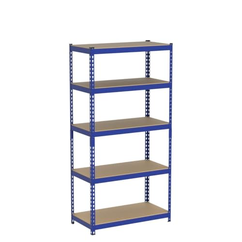 Topeakmart 5-Tier Utility Shelves, Metal Storage Shelves Garage Shelving Unit Adjustable Garage Storage Shelves Storage Racks Heavy Duty Shed Topeakmart