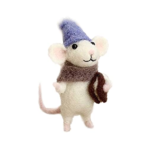Mice Needle Felting Starter Kit Felt Mouse Craft Kit, Needle Felting Kit Beginner Unfinished Wool Felt Mouse Craft Kit for Beginner DIY Craft. CurcKua