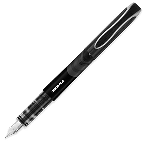 Zebra Fuente - Disposable Fountain Pen - Black, Blue, Red, Green, & Violet Ink - Pack of 5 Zebra Pen