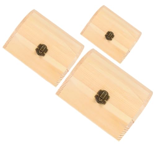 ARTIBETTER 6 pcs wooden box travel jewelry organizer jewelry organizer tray DIY wooden unfinished wooden jewelry case craft storage strawberry decor ARTIBETTER