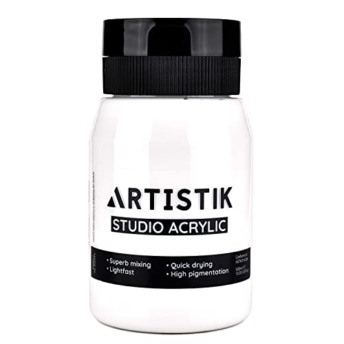 Acrylic Paint 500 ml Tub - Acrylic Paints with High Pigment and Long-Lasting Brilliant and Vibrant Colors Professional & Amateur Painting Jar Art ARTISTIK