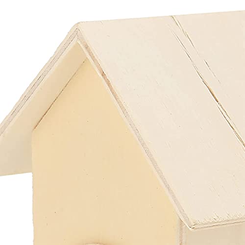 5PCS Wooden Birdhouses, Wooden Bird House for Outdoor Hanging DIY Unfinished Wood Birdhouse DIY Bird Feeder Cagehanging Garden Patio Decorative for Beufee