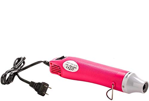 Bubble Buster Tool Paint Heat Gun for Craft Epoxy Glitter Tumbler, Blower Hot Air Heater for Embossing Stamps Resin Heatcraft Wax Art Projects (Pink) N/P