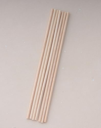 Ruwado 60 Pcs 12 Inch Wooden Dowel Rods Natural Unfinished Wood Hardwood Sticks for Crafting Project DIY Home Decoration Photo Painting Props Cake Ruwado