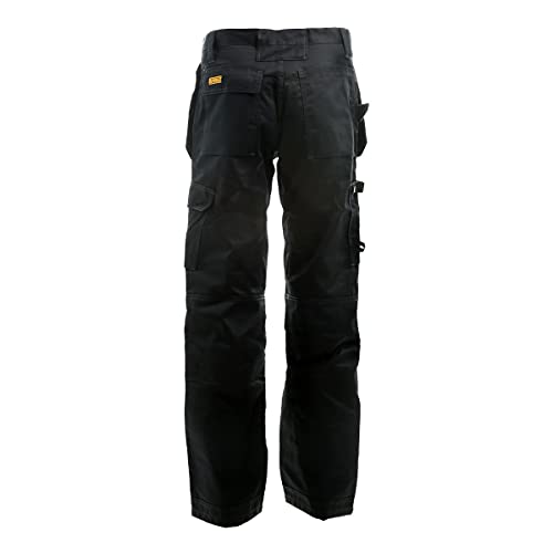 DEWALT Protradesman Men's Loose Fit, Holster Pocket, Cottonpoly Stretch Work Pants Black W36/L31 DEWALT