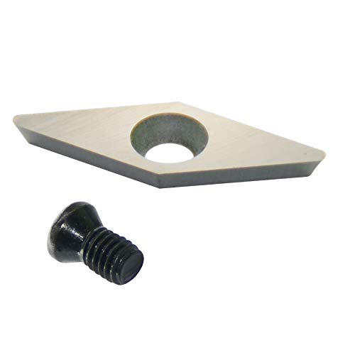 Ci4 Diamond Carbide Replacement Cutter Insert Knife with Radius Point fit for DIY Wood Lathe Turning Detailer Tools Kit or Woodworking Machine Tools Asieg Tool