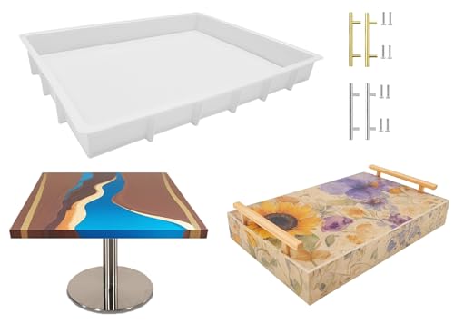 Silicone Cutting Board Molds 16 x12 inch, Table Mold, Large Resin Silicone Mold for Tray, Charcuterie Board, Tabletop ZYBINIUB