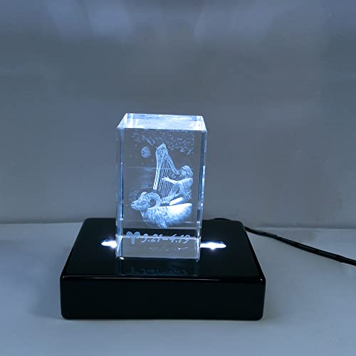 ASENTE 6 LED Light Stand Base - Rectangle Display Pedestal for 3D Crystal Glass Art - AC/USB Operated - Lighted Mirror Box for Centerpieces (Cherry ASENTE