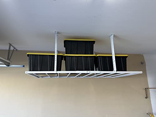 E-Z Garage Storage 4' x 8' Overhead Garage Storage Rack - Heavy Duty Steel, Customizable, Versatile, Easy Installation E-Z Garage Storage