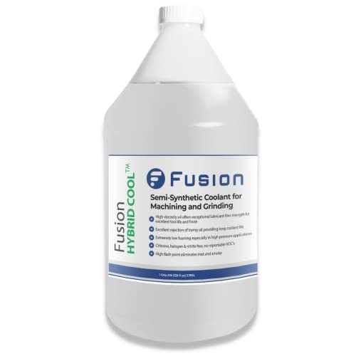 Advanced General Purpose Coolant for Cutting and Grinding Machine Shop Operations | Ultimate Human/Enviro Friendly | Fusion Hybrid Cool (1 Gallon) Fusion Chemical
