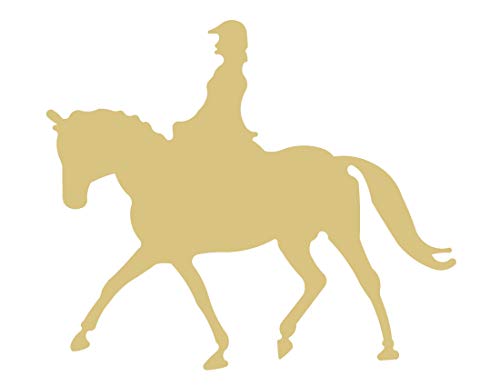 Horse Rider Cutout Unfinished Wood Home Decor Horse Arena Country Door Hanger MDF Shape Canvas Style 1 Diverse Woodworking