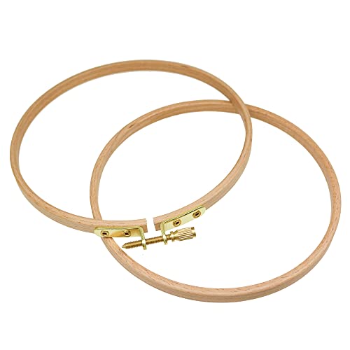 2 Pack 4'' Embroidery Hoop, Guofa Beech Wood Cross Stitch Hoops, Hanging Embroidery Frame Hoop for Decoration guofa