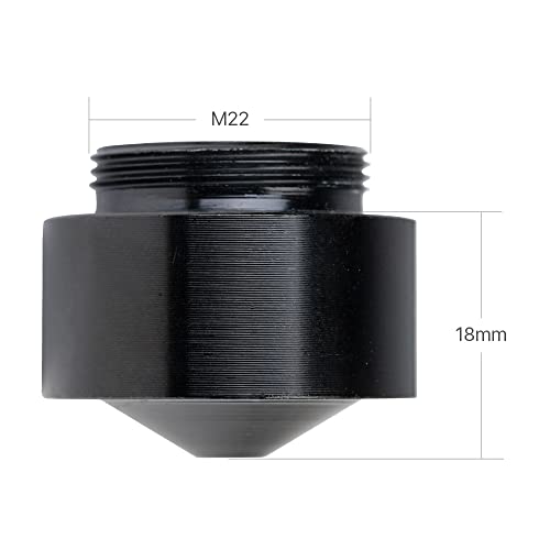 Cloudray Air Nozzle N02 for Dia.20 FL38.1 CO2 Lens with Fitting for Laser Head CO2 Engraver(Short Nozzle B) Cloudray