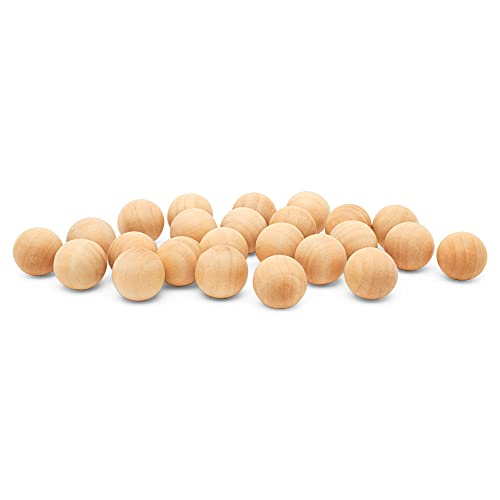 3/4 inch Round Wooden Ball, Bag of 100 Unfinished Wood Round Balls, Hardwood Birch, Small Craft Size Balls, for Crafts and Building, 3/4 inch Woodpeckers