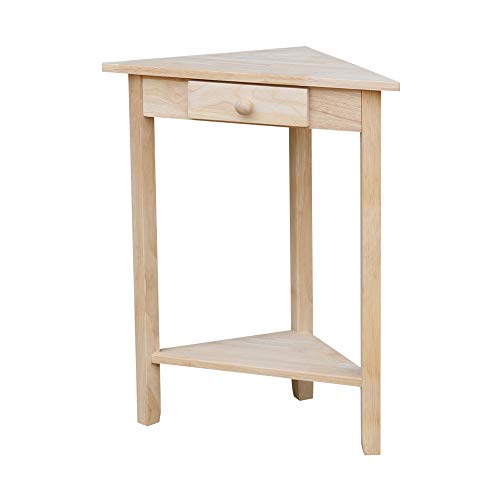 International Concepts Corner Accent Table, Unfinished IC International Concepts