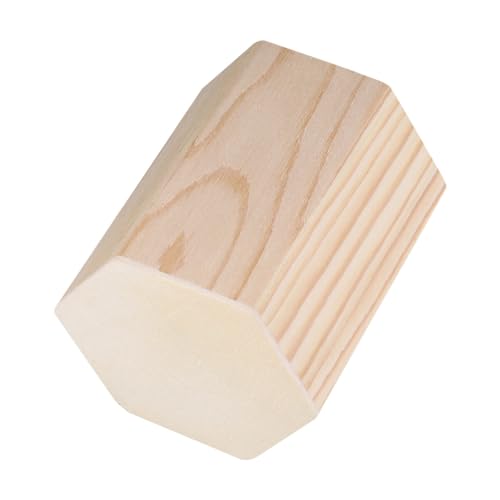 Ciieeo 2 Pcs Wooden Pen Holder Unfinished Wood Makeup Brush Holder Remote Control Holder Cup for Home Office Desk Storage Supplies(Hexagon) Ciieeo