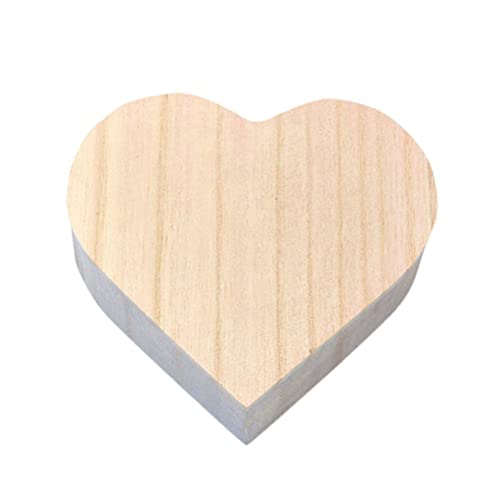 Gadpiparty Wooden Jewelry Box Heart-shaped Wooden Box Retro Storage Box Crafts for Women Girls Jewelry Makeup Home Decor Wood Jewelry Boxes Gadpiparty