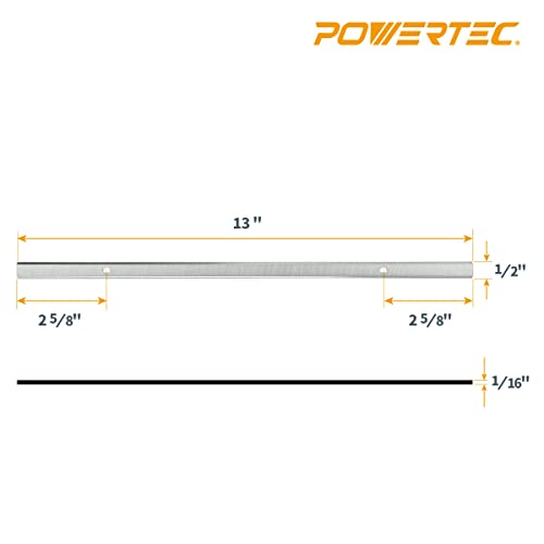 POWERTEC 13 Inch Planer Blades for Ryobi AP1300 Planer, Replacement for 6660664, 290202-000 Planer Knives, Set of 2 (12806V) POWERTEC
