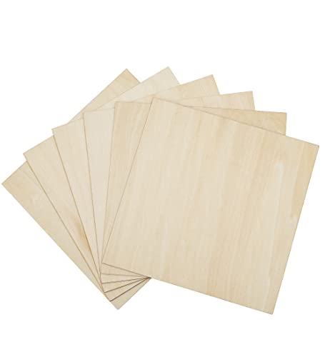 Unfinished Wood, 6 Pack Basswood Sheets for Crafts, Craft Wood Board for House Aircraft Ship Boat Arts and Crafts, School Projects, Wooden DIY SIWUCHYE