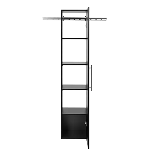 Prepac HangUps 15 in Narrow Garage Storage Cabinet, W x 72" H x 16" D, Black Prepac
