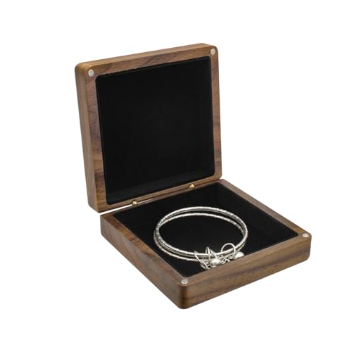 WisePoint Bracelet Boxes, Wood Bracelet Holder Bracelet Gift Box, Square Bracelet Display Case Jewelry Gift Boxes for Bracelets, Vintage Jewelry WisePoint