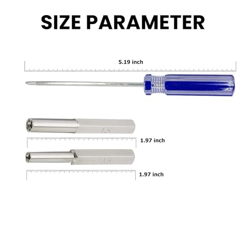 WEPUSEN Security Tri-wing Y Trigram Screwdriver 3.8mm 4.5mm Nut Bits for Nintendo NES SNES N64 Wii NDS, Gamecube, Gameboy Advance Sega Game Gear Tool WEPUSEN