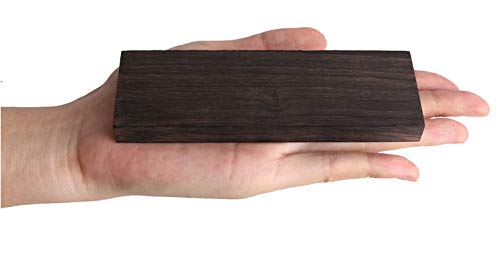 Tzong 2Pcs Black Ebony Lumber Wood Timber Handle Plate for Music Instruments DIY Tools 3/8"x1.5"x5" WoodArtSupply