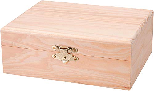 Darice Rectangle Wood Box, 7.125" x 5.5" x 2.5", Natural Darice