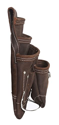 Zeluga 20-148 10 Pocket Top Grain Leather Tool Bag, Oil Tan Zeluga