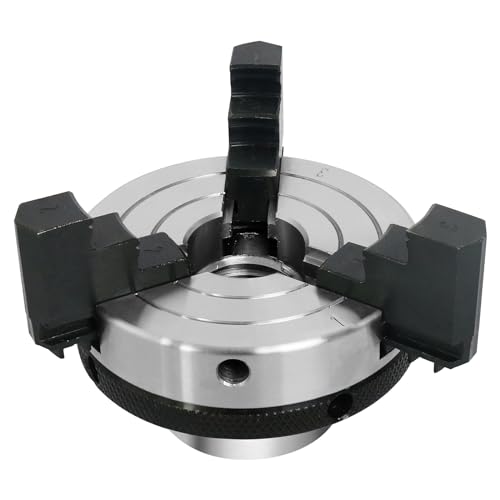 HAowosi 3 inch 3 jaw Wood Lathe Chuck With MT-1 and MT-2 Arbor Shank,Self-Centering Lathe Chucks for Woodturning with 1 x 8TPI Thread,for Woodworking HAowosi
